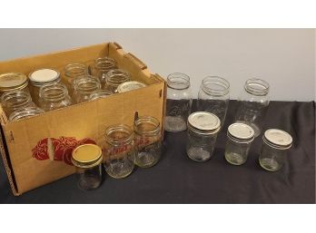 Lot Of Mason Jars, Mixed Brands And Sizes, No Chips