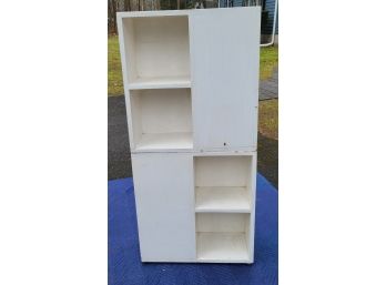 2 Stackable Wooden Cubby Units, See Pics For Chipped Paint