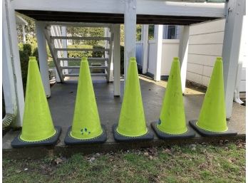 A Set Of 5 Large Traffic Cones