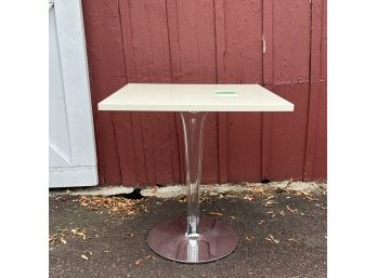 A Very Modern Acrylic Base Square Cafe Table - Perfect For Apartment