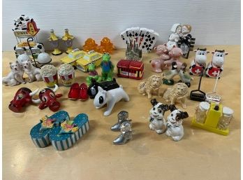 A Collection Of Vintage Whimsical  Salt And Pepper Shakers - Group 1