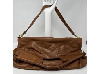 Foley & Corinna Leather Foldover Handbag - Can Be A Shopper Or A Clutch