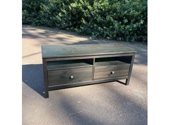 A 2 Drawer Wood Entertainment Console