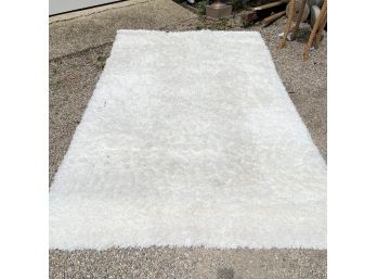 A White Turkish Micro Fiber Rug From The Kylie Collection - 5x8