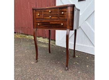 An Early 20th C Flame Mahogany Delicate End Table By Horner Furniture