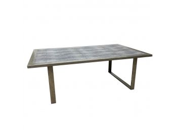 A Textured Animal/skin Print Topped Metal Coffee Table