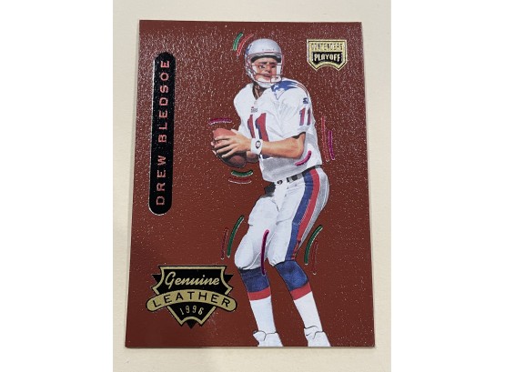 1996 Contenders Playoff Drew Bledsoe Genuine Leather Card #11