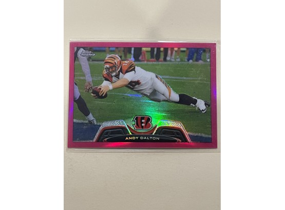 2013 Topps Bowman Andy Dalton Pink Parallel Refractor Card #33         349/399
