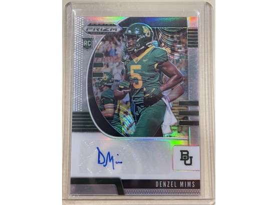 2020 Panini Prizm Rookie Autographs Denzel Mims Signed Rookie Card #147