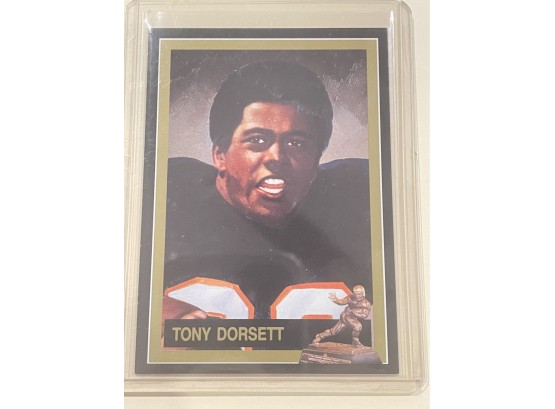 1991 Heisman Trophy Tony Dorsett Black Border Gold Card #42