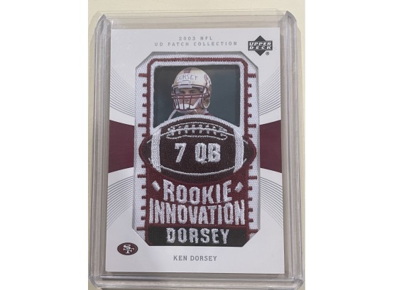 2003 Upper Deck Patch Collection Ken Dorsey Rookie Innovation Card #127