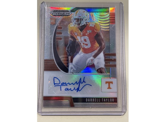 2020 Panini Prizm Rookie Autographs Darrell Taylor Signed Rookie Card #298