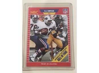 1989 Pro Set NFL Collectable NBC Hall Of Fame O.j. Simpson Card #29