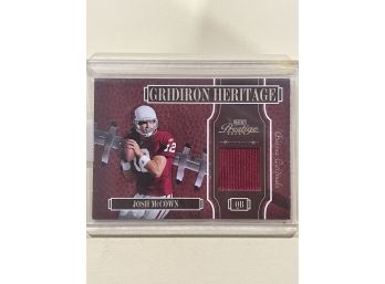 2005 Prestige Gridiron Heritage Josh McCown Game Worn Jersey Patch Card #GH-25