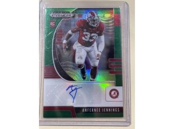 2020 Panini Prizm Rookie Autographs Anfernee Jennings Signed Green Parallel Prizm Card #199