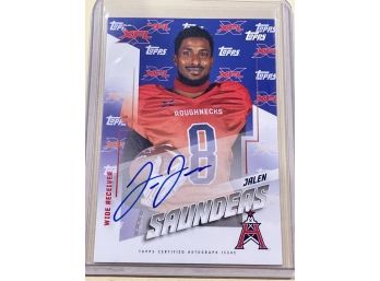 2020 Topps Certified Autograph Issue Jalen Saunders Signed Card #aU-JS