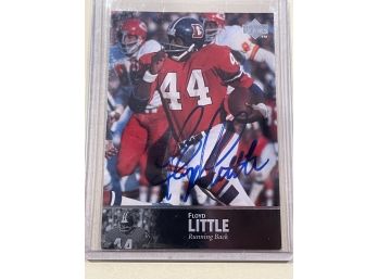 1997 Upper Deck Floyd Little Signed Card #AL-44