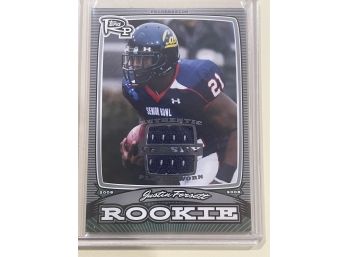 2008 Topps Justin Forsett Authentic Player Worn Jersey Patch Rookie Card #PR-JFO           94/199