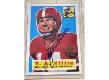 2001 Topps Archives Authentic Autograph Yelvington Tittle Signed Card #86