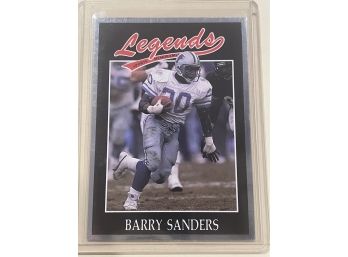 1991 Legends Sports Memorabilia Barry Sanders Silver Border Card #18