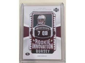 2003 Upper Deck Patch Collection Ken Dorsey Rookie Innovation Card #127