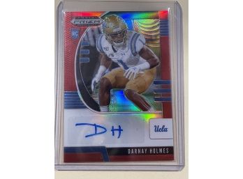 2020 Panini Prizm Rookie Autographs Darnay Holmes Signed Red Parallel Prizm Card #261
