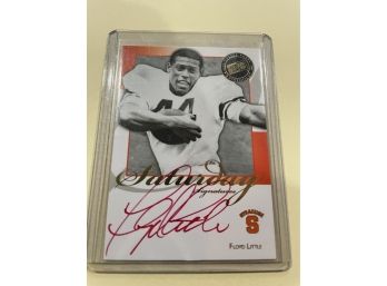 2008 Press Pass Authentic's Saturday Signatures Floyd Little Signed Card #SS-FL
