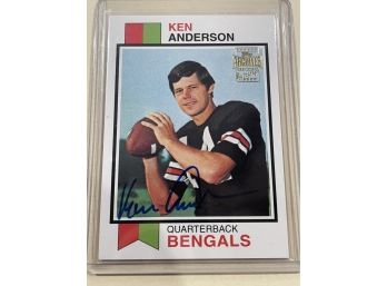 2001 Topps Archives Ken Anderson Certified Autograph Signed Card #34