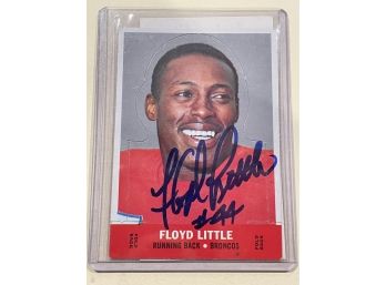 1968 Topps Floyd Little Stand Up Card Signed Autographed Card #44    RARE CARD