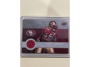 2008 Upper Deck First Edition Patrick Willis Game Worn Patch Card #FGJ-PW