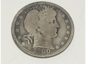 Ungraded 1900 United States Silver Barber Quarter