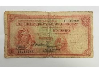 Uruguay Bank Note 1 Pesos 1935-193 7No 16216282