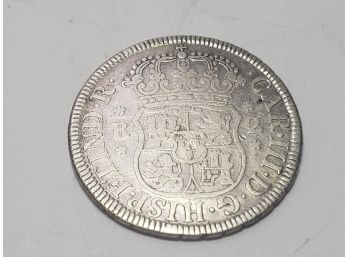 1768 JR 2 Reales Silver CARLOS III