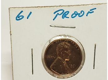 1961 US Lincoln Proof Penny