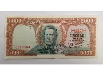 Uruguay 5000 Pesos Series C No 0895584