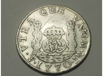 1770 JR 2 Reales Silver CARLOS III