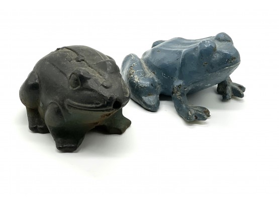Pair Of Cast Iron Frogs