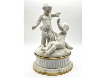 Porcelain Figurine Of Three Cherubs By Bidasoa From Spain