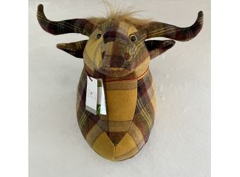 Highland Cow Patchwork Trophy Head By Dora Designs