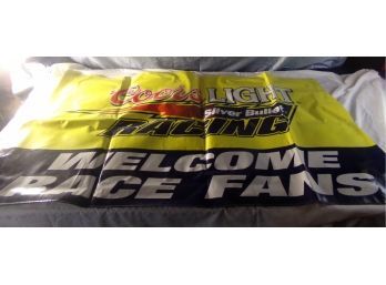 Coors Light Silver Bullet Racing Welcome Race Fans Banner