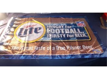 Miller Lite Hungry For Football Banner