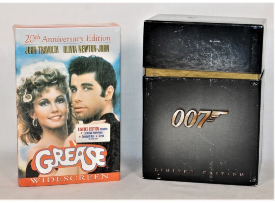 Rewind In Time With Two Limited Addition VHS/collection- Grease  20th Anniversary & 007 Tomorrow Never Dies