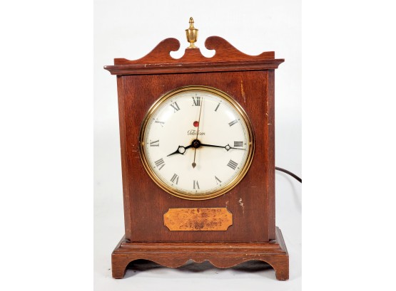 Vintage Telechron Electric Mantle Clock Model 4H99 Wood Case - Working Condition!