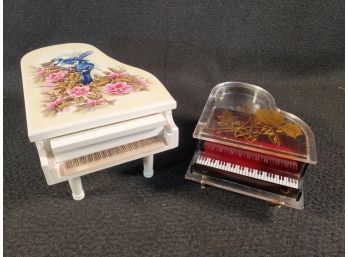 Two Grand Piano Shaped Working Music Boxes