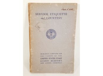 1949 US Coast Guard Guard Academy Cadet Service Etiquette & Courtesy Booklet