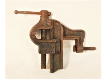Vintage Adjustable Bench- Clamp On Vise- Good For Carpentry, Fine Detailing And More
