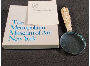 The Metropolitan Museum Of Art New York City Vatican Collection Carved Handle Magnifying Glass