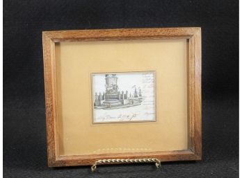 Antique 1830 Framed And Signed Bill Of Lading From Lisbon Portugal - Jose Franco