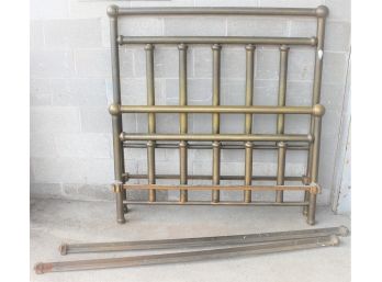 Antique Heavy Brass And Iron Full Size Bed From The Rome Brass Co.