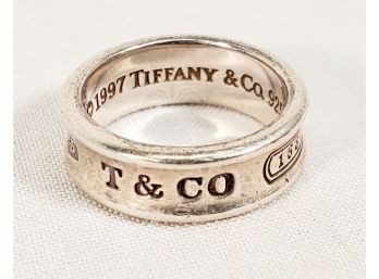 Vintage 1997 Tiffany & Co T & C Sterling Silver 925 Ladies Ring - Size 6.5